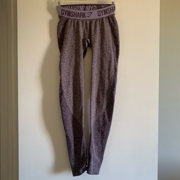 Gymshark Pants - Gymshark Purple Flex Seamless Elastic Waist Mid Rise Logo Leggings size Small
